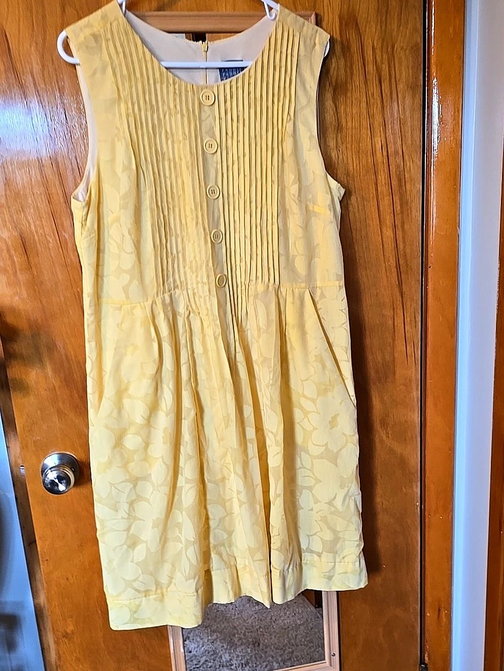 Rabbit Designs Floral Mini Dress in Yellow Size 16. Xl